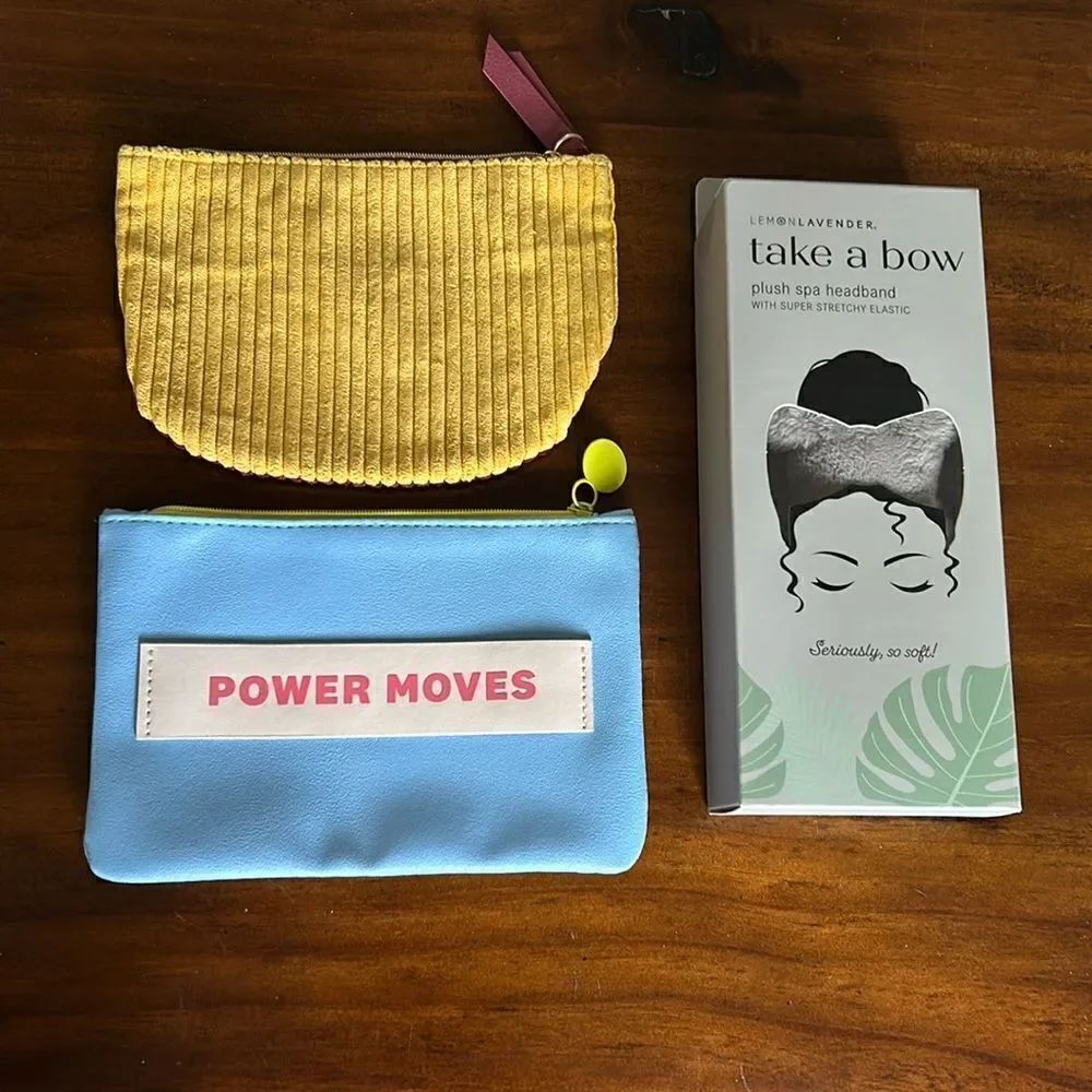 Ipsy cosmetic bad and headband NWT
